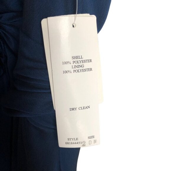 NWT Adrianna Papell Occasion Dress Size 20W Navy Floral Bodice - Picture 15 of 16